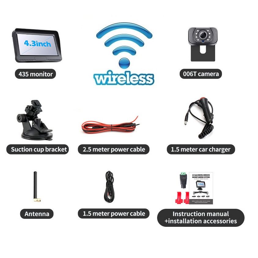 products/1313/parking kamera.jpg - AHD WIRELESS SET - UNIVERZALNA LED PARKING KAMERA + MONITOR 4.3" (10.9cm.) - Xenon Svetla Beograd